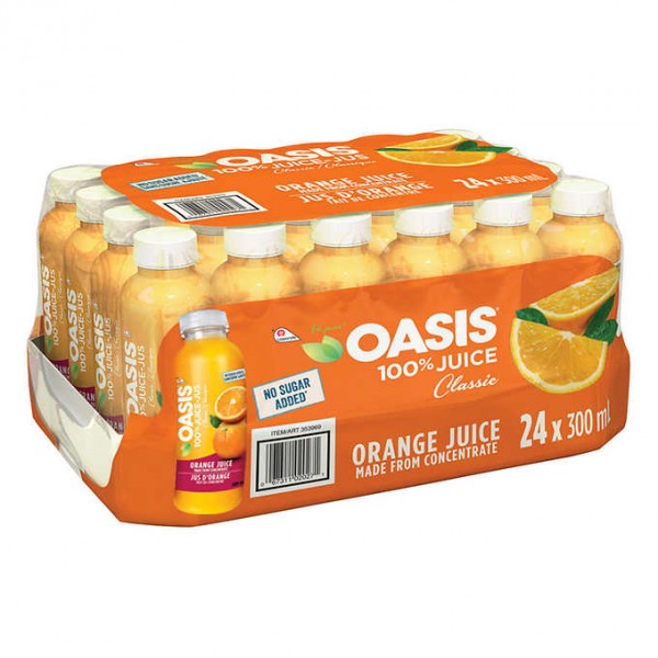 Oasis Orange Juice, 300 mL, 24-pack